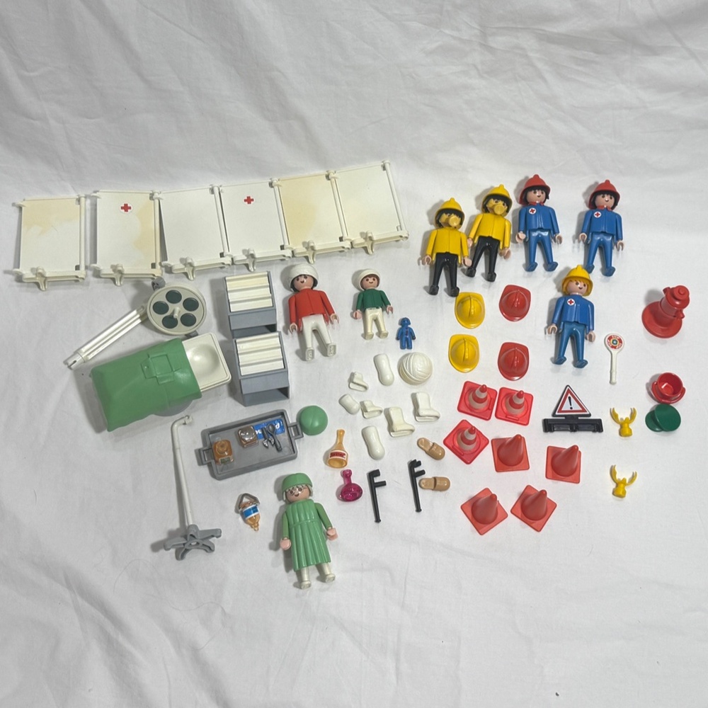 VNTG 1980's Piece Playmobil Doctor & Paramedic Playset with 60+ Pieces!